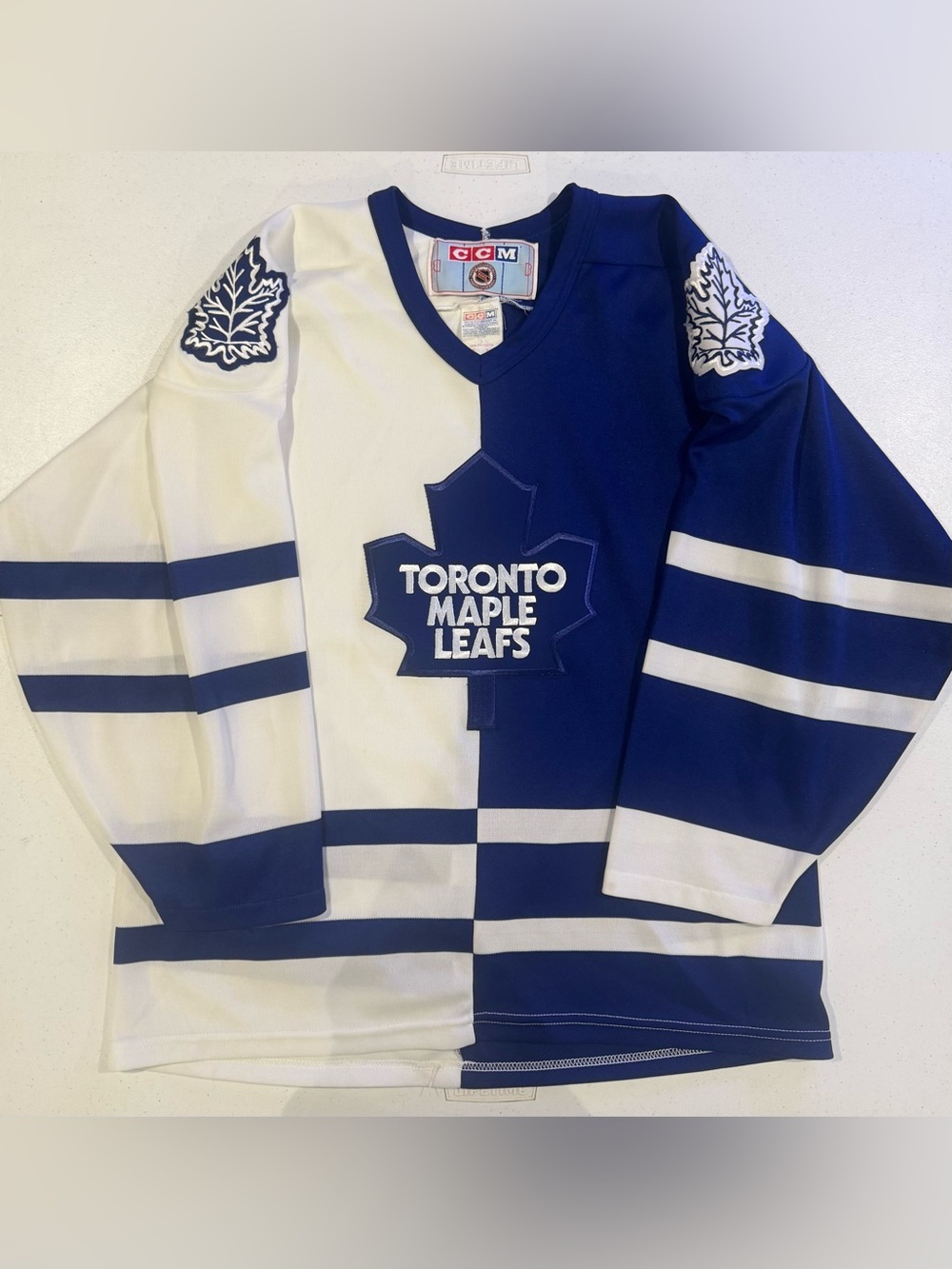 Vintage 90’s CCM Toronto Maple Leafs NHL Hockey Jersey Split Home Away medium